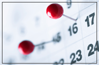 calendar with dates pinned - Photo Credit: iStock | Copyright: Tom Nulens