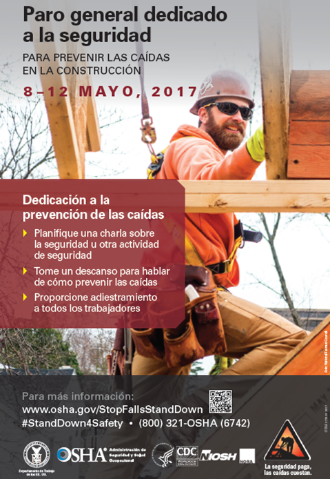 Paro general dedicado al seguridad Para Prevenir Las Caidas En Construccion - 8-12 de Mayo, 2017 Poster