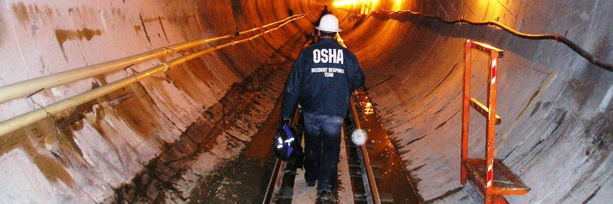 Worker in confined space