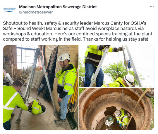 Madison Metropolitan Sewerage District Tweet