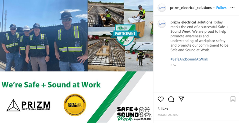 Prizm Electrical Solutions Instagram