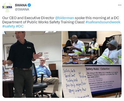 Solid Waste Association of North America (SWANA) Tweet