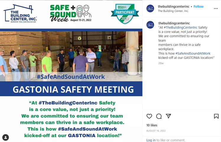 The Building Center Instagram