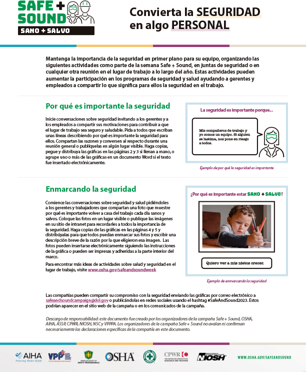 Convierta la SEGURIDAD en algo PERSONAL