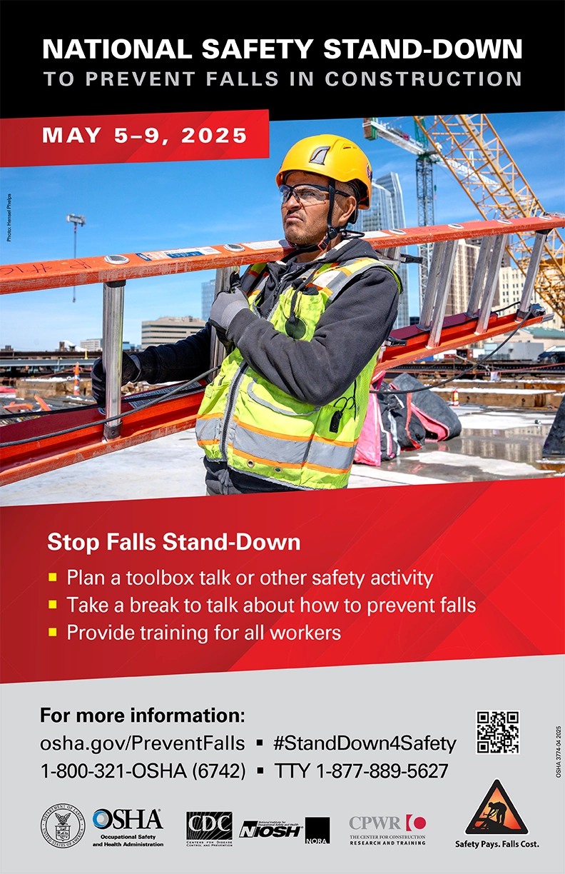 National Safety Stand-Down to Prevent Falls in Construction - Poster
