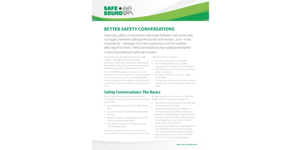 Better Safety Conversations document