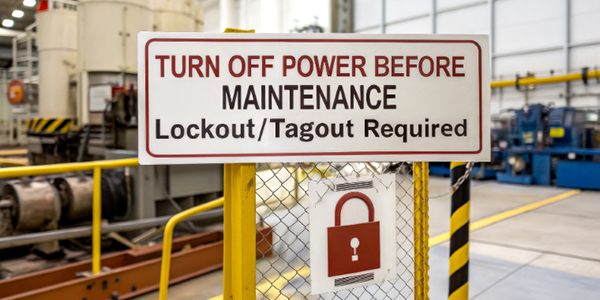 Turn Off Power Before Maintenance : Lockout / Tagout Required