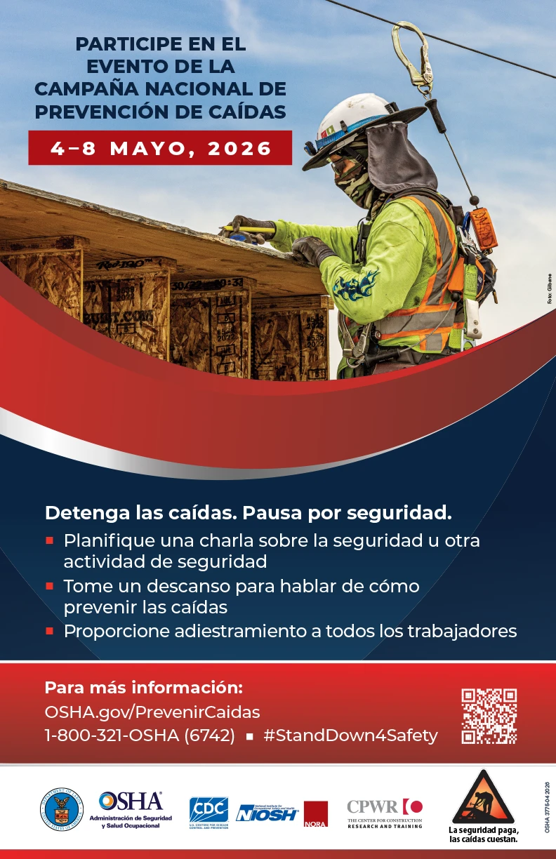 National Safety Stand-Down to Prevent Falls in Construction Poster