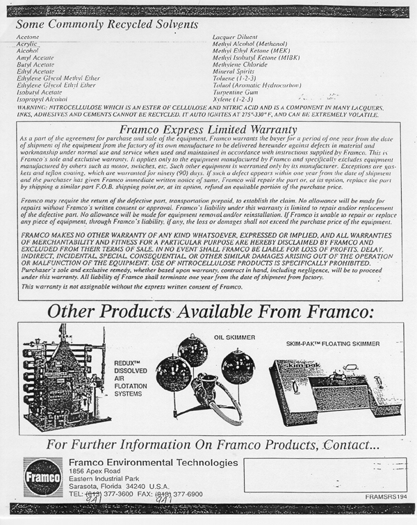 Figure 3: Solvents, Warranty, Other Products