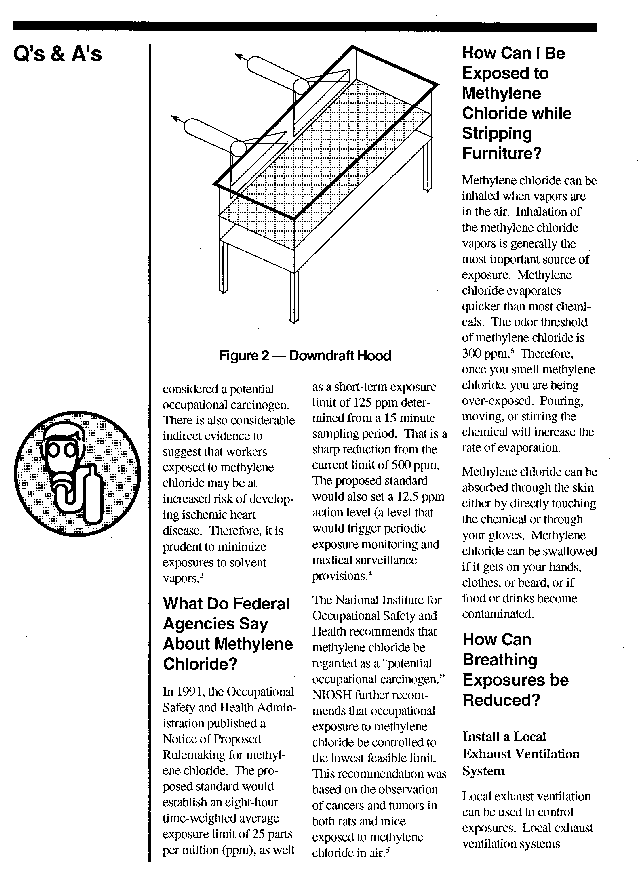 CDC: Questions and Answers - Methylene Chloride Control in Furniture Stripping - Booklet Page 4