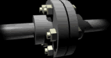 Rotating Coupling with Projecting Bolt Heads