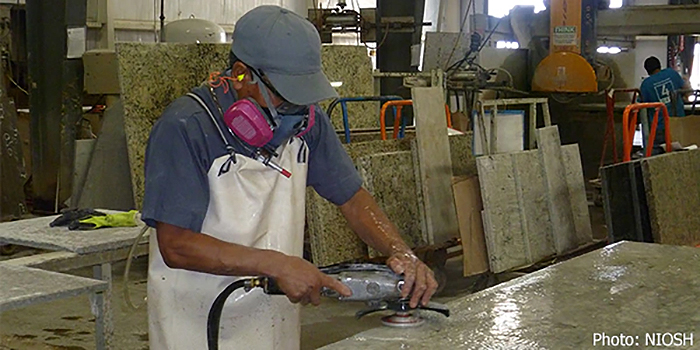 Exposure to silica dust can be prevented by using a combination of protective measures, such as wet methods that apply water at the point where silica dust is made.