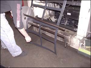 Figure 28. Empty web roll prior to starting the web roll, or following removal of full web roll.