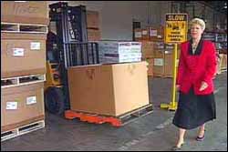 Figure 2. Yield right of way to pedestrians.