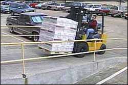 Figure 4. Traveling up ramp with load.