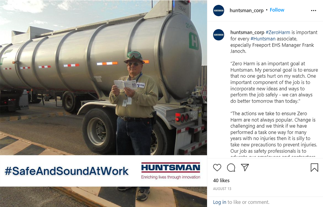 Huntsman Corp Instagram