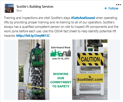 Scottie's Building Services - LinkedIn story