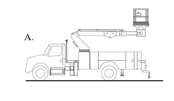 Picture A. An aerial lift that is designed to meet requirements of ANSI A92.2-1990