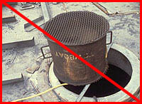 Figure 8: Improper practice: ventilation equipment for flammable painting