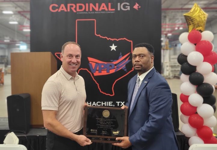 OSHA’s Fort Worth Area Office and Cardinal IG Waxahachie completed a successful VPP audit at Cardinal IG’s Waxahachie, Texas, Facility in September of 2022.