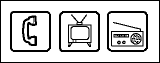 Symbols of Telephone, Television and Radio