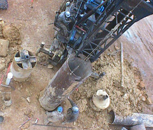 Figure 2. Installing conductor hole casing