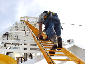 Figure 6. Climbing assist device and personal protective equipment