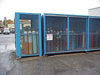 Figure 3: Proper storage of compressed gas cylinders