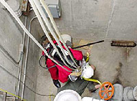 Figure 4: Rescue team practicing confined space rescue