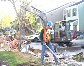 Photo courtesy of OSHA. This picture shows actual disaster site work conditions and may not illustrate proper safety and health procedures.