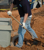 Employee digging