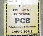 Figure 4: Electrical equipment containing PCB hazard