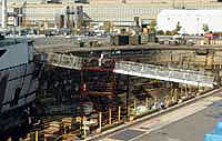 Figure 3: Gangways used in conjunction with stair tower to provide safe access to vessel from different locations.