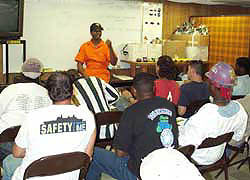 Figure 1. Training employees in classroom.