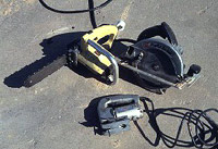 Figure 23: Portable electrical tools must be double insulated or properly grounded