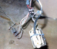 Handy box improperly used as an extension cord receptacle