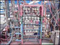 Figure 3. Glass cloth cover to protect equipment from being exposed to hot work.