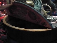 Figure 4. Waste drum under exhaust ventilation