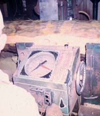 Setworks indicator on head rig at sawyer's station.