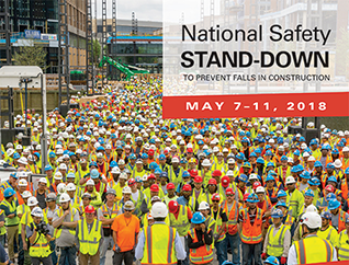 National Safety Stand-Down to prevent falls in construction - May 7-11 2018