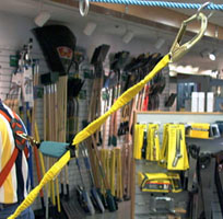 Example of a lanyard and its attachment