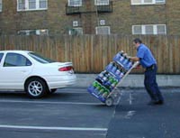 Fig. 2: Lowering the angle of the load to create more force.