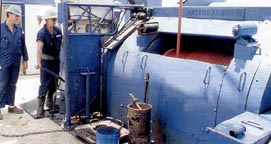 Figure 16. Inspecting the rig