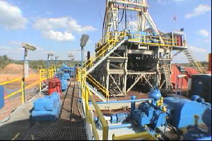 Figure 17. Inspecting rig equipment