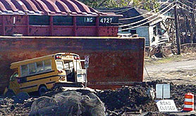 Photo courtesy of OSHA. This picture shows actual disaster site work conditions and may not illustrate proper safety and health procedures.