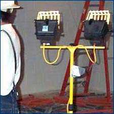 Figure 15. Light stand illuminating the work area.