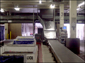 Image of inside of a baggage make-up room