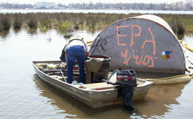 Photo courtesy of Region 4 EPA. This picture shows actual disaster site work conditions and may not illustrate proper safety and health procedures.