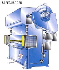 Safeguarded press brake