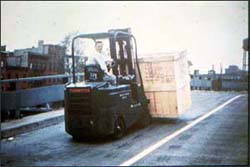 Figure 5. Traveling down ramp with a load.